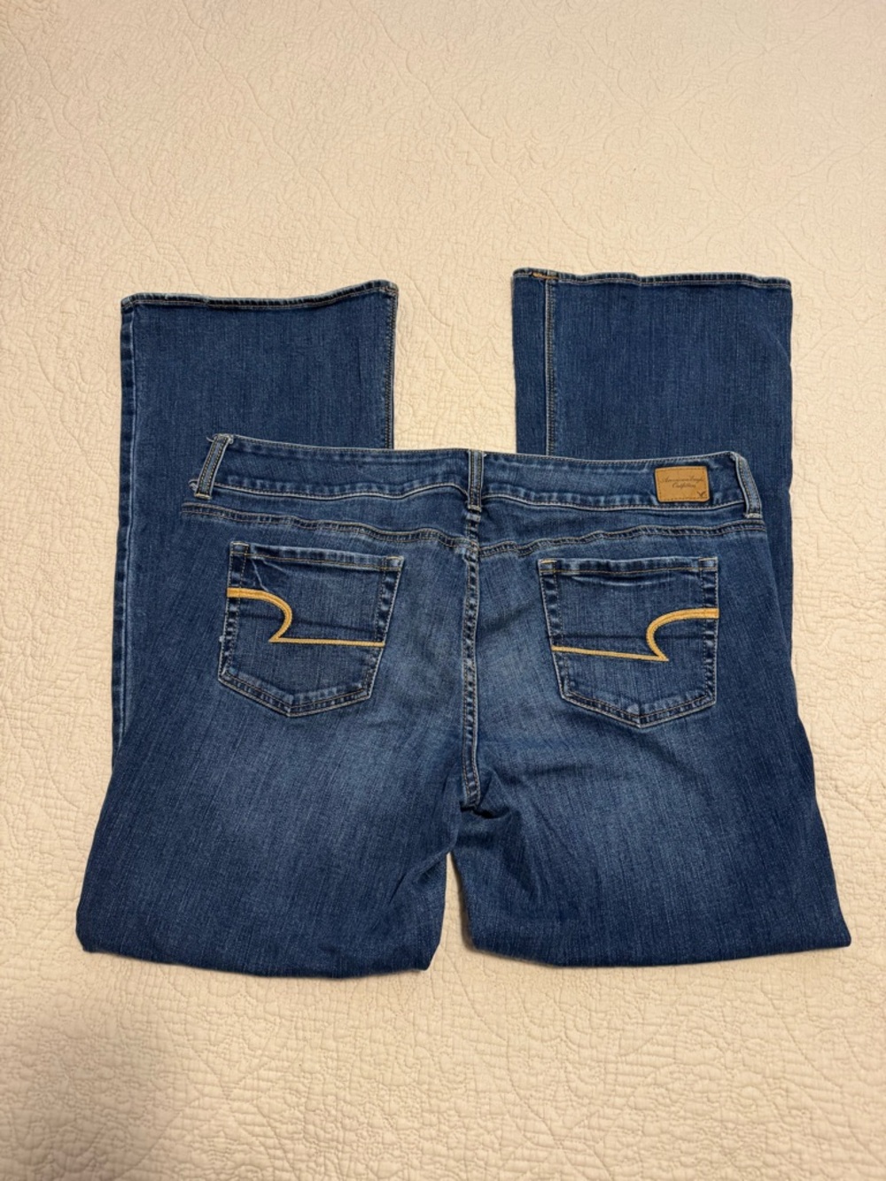 American Eagle Outfitters Artist Jeans Medium/Dark Wash Size 16 Regular - Picture 4 of 6